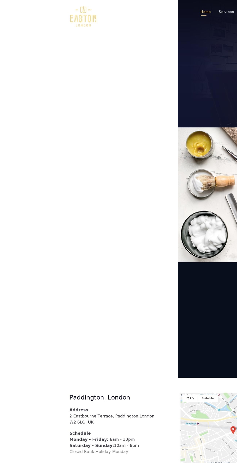 eastonlondon.com — Shopify storefront screenshot