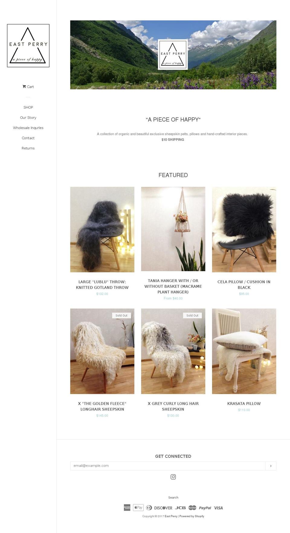 eastperry.com shopify website screenshot