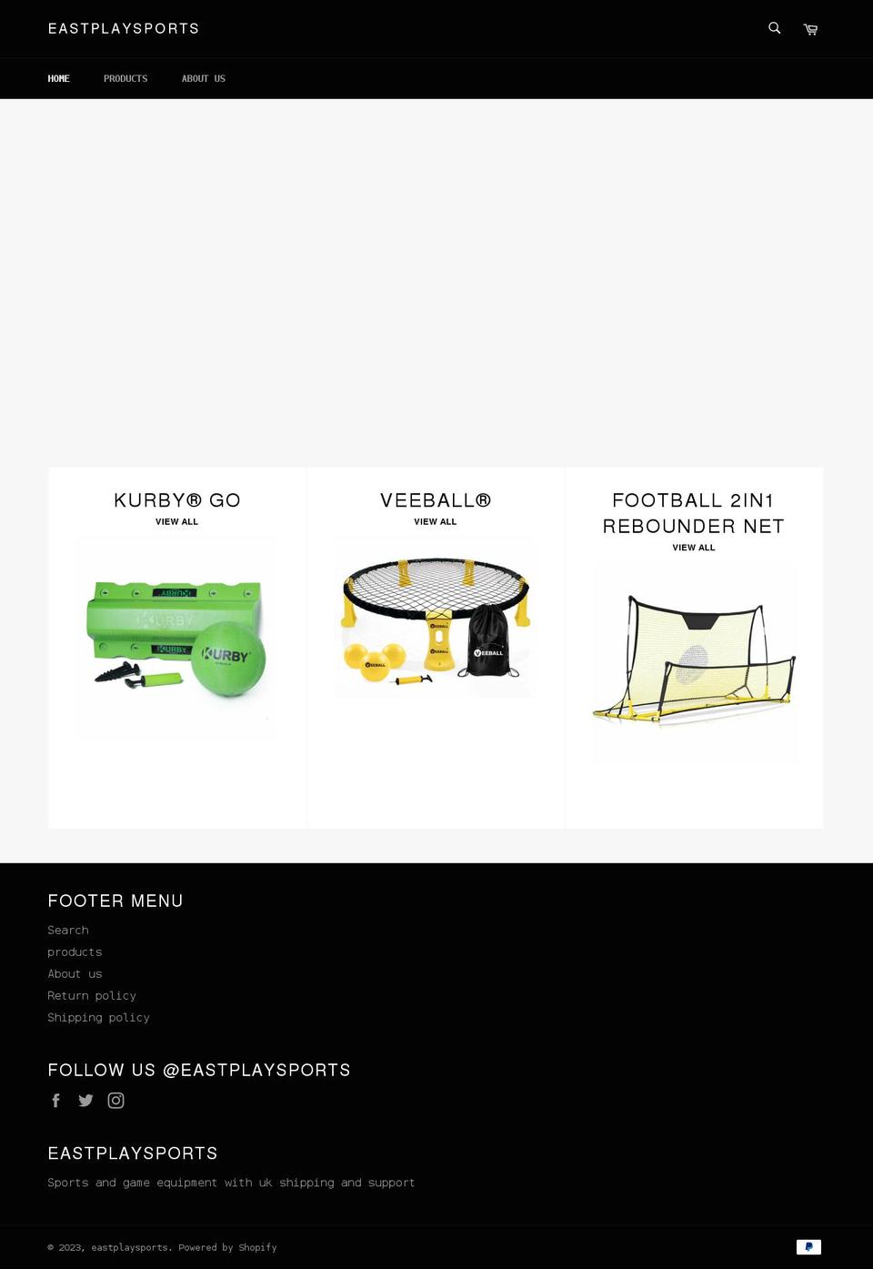 eastplay.co.uk shopify website screenshot