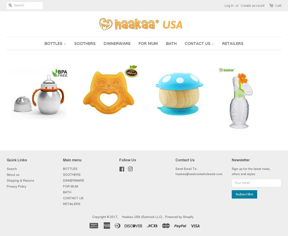 eastrockwholesale.com shopify website screenshot