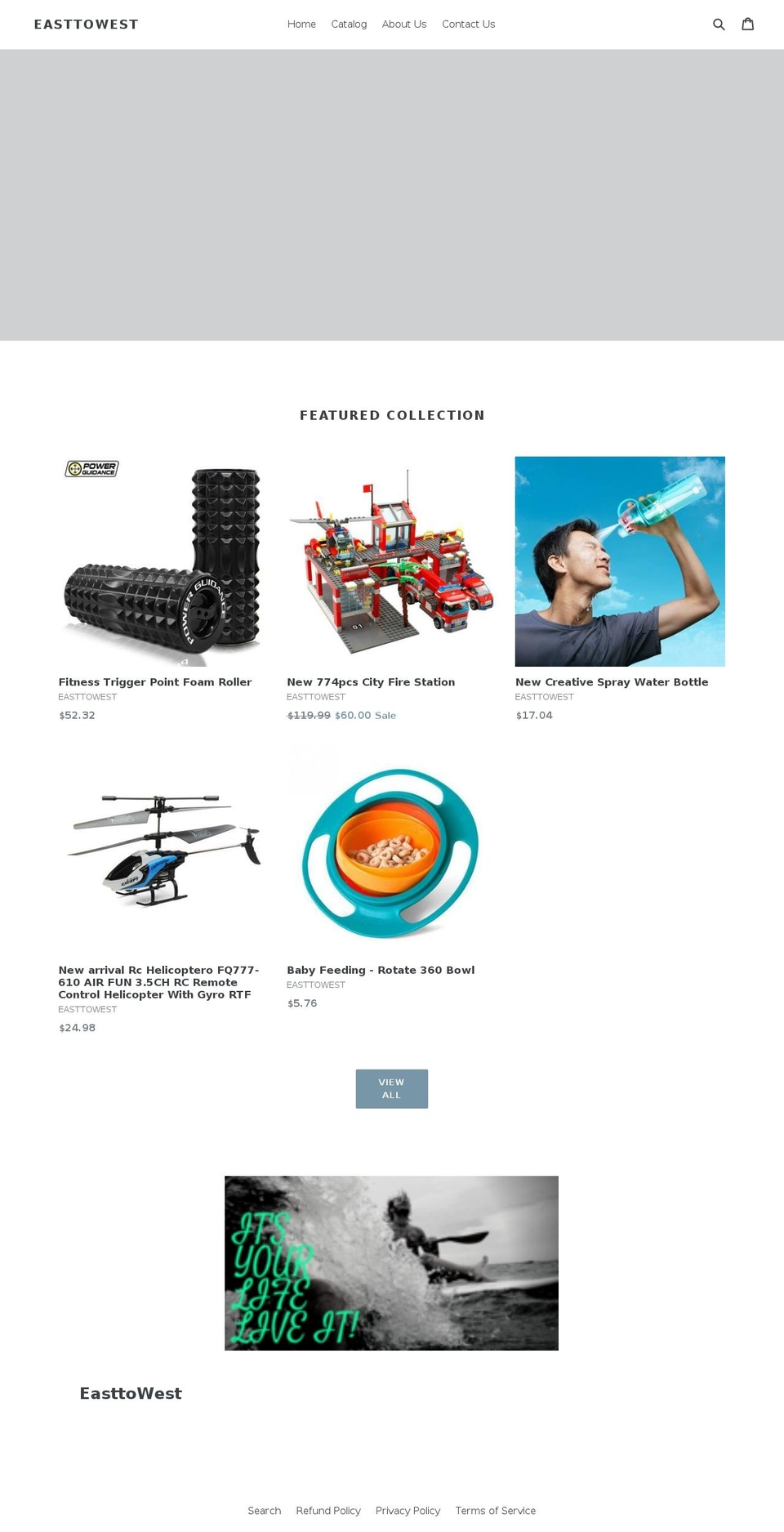 easttowest.net shopify website screenshot