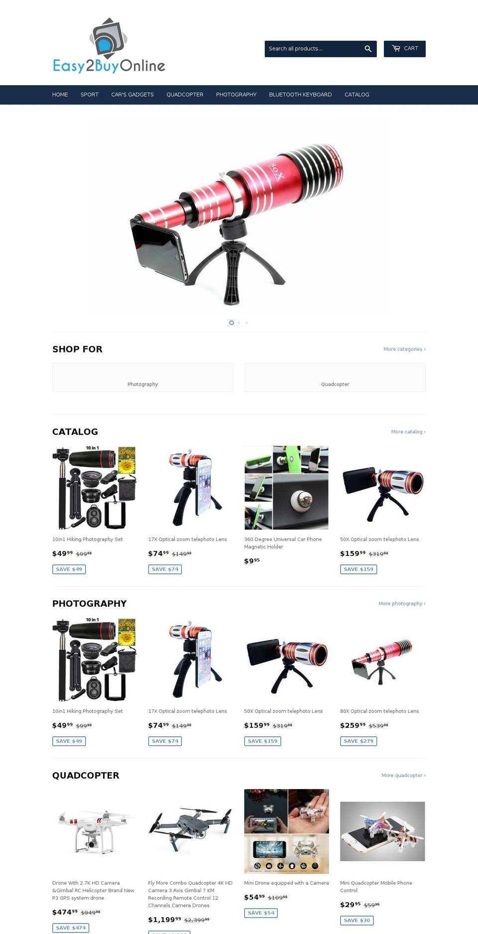easy2buyonline.com shopify website screenshot
