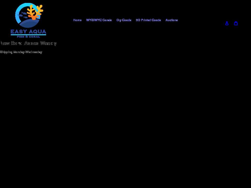 easyaquafishcoral.com shopify website screenshot