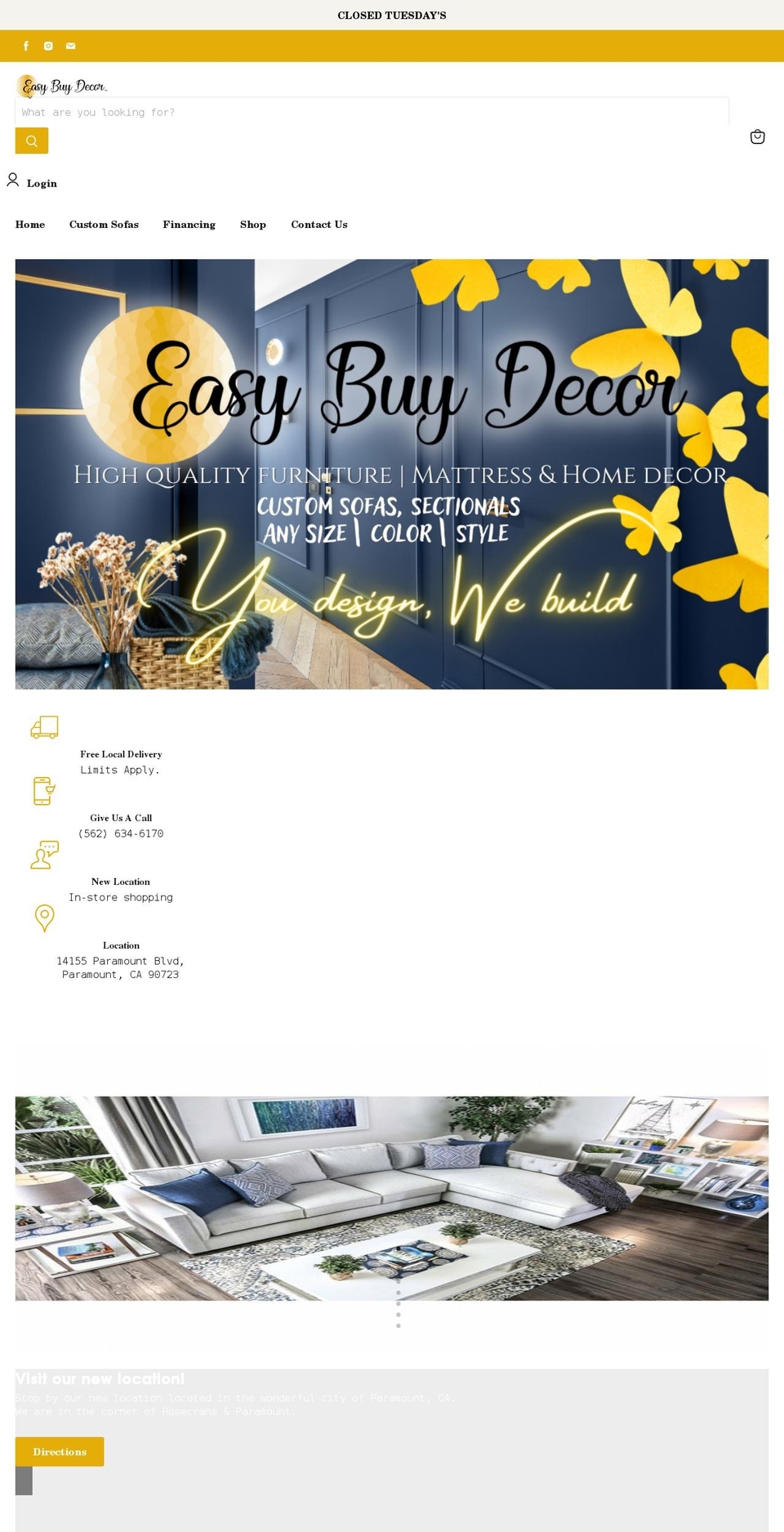 easybuydecor.com shopify website screenshot