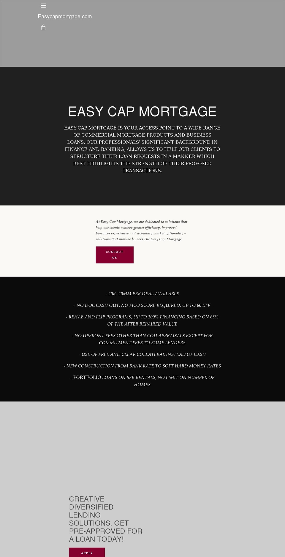 easycapmortgage.com shopify website screenshot