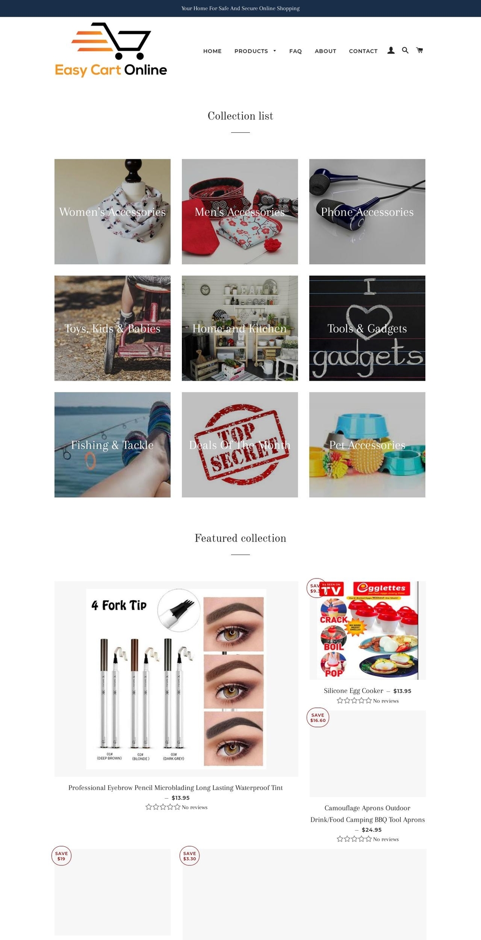 easycartonline.com — Shopify storefront screenshot