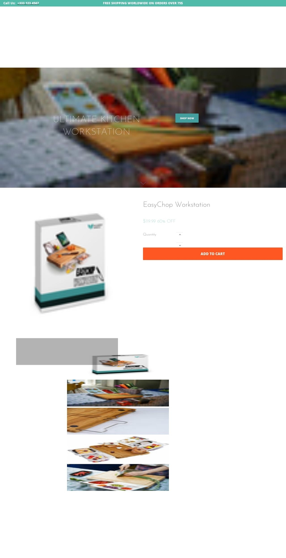 easychopworkstation.myshopify.com shopify website screenshot