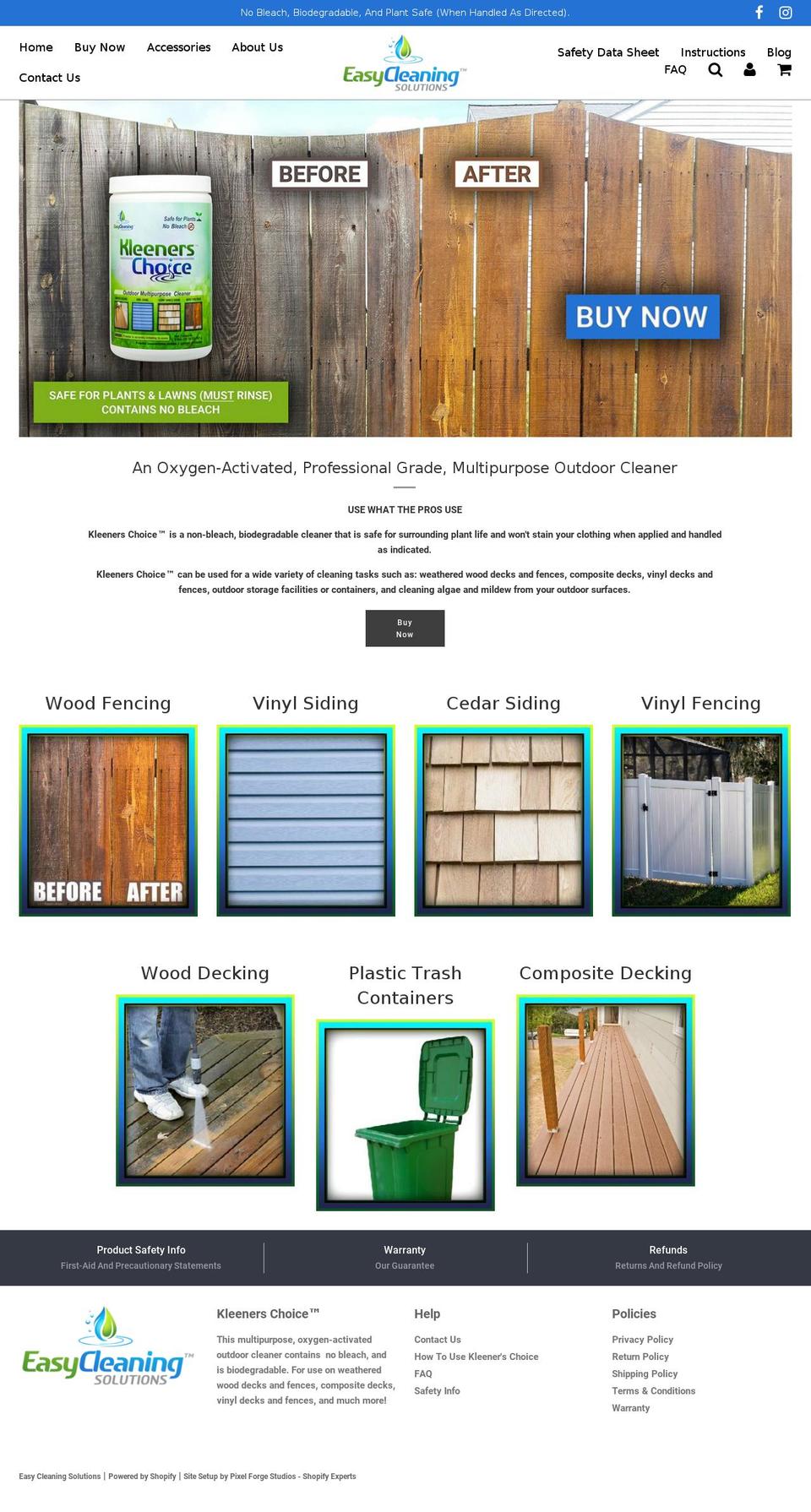 easycleaningsolutions.com shopify website screenshot