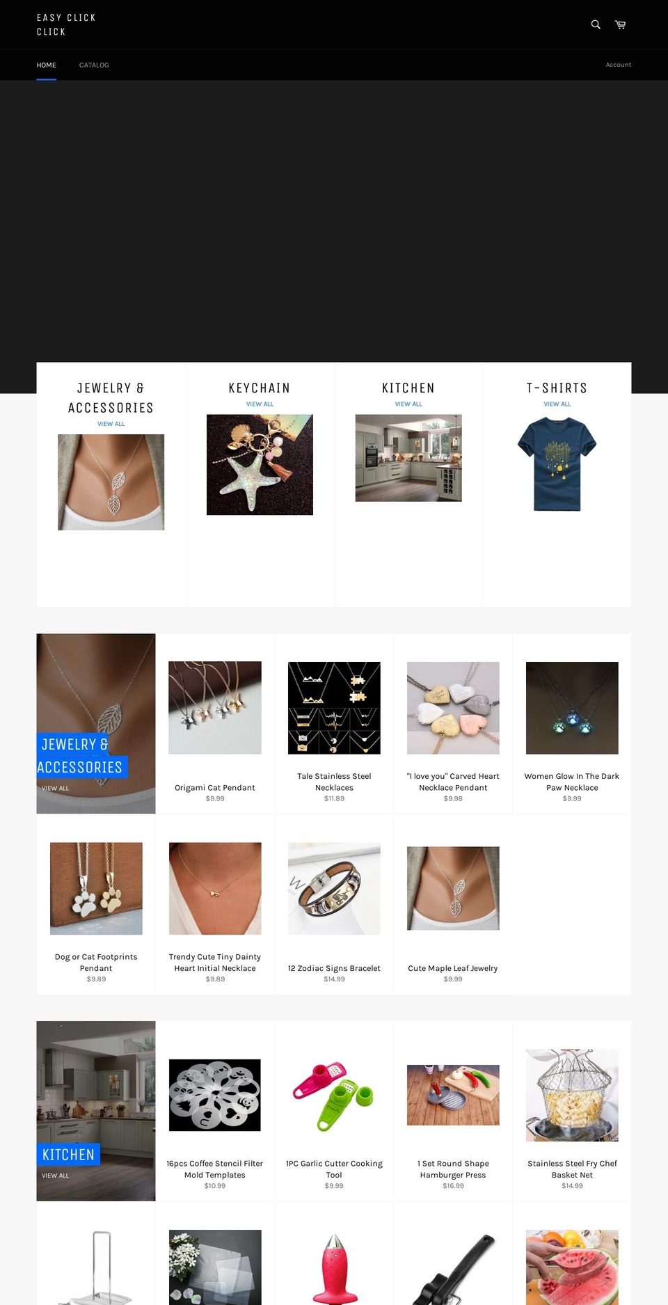 easyclickclick.com — Shopify storefront screenshot