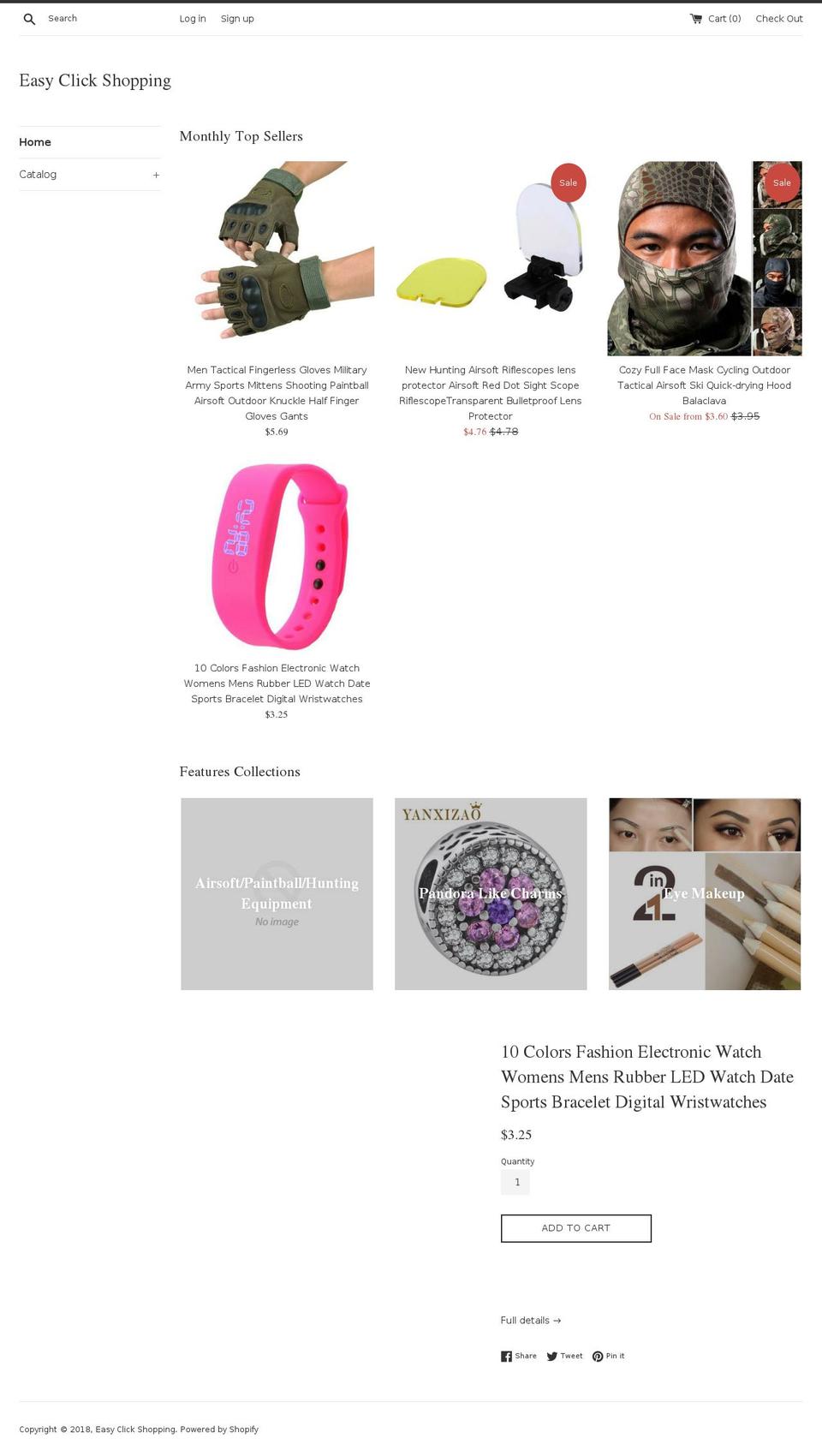 easyclickshopping.ca shopify website screenshot