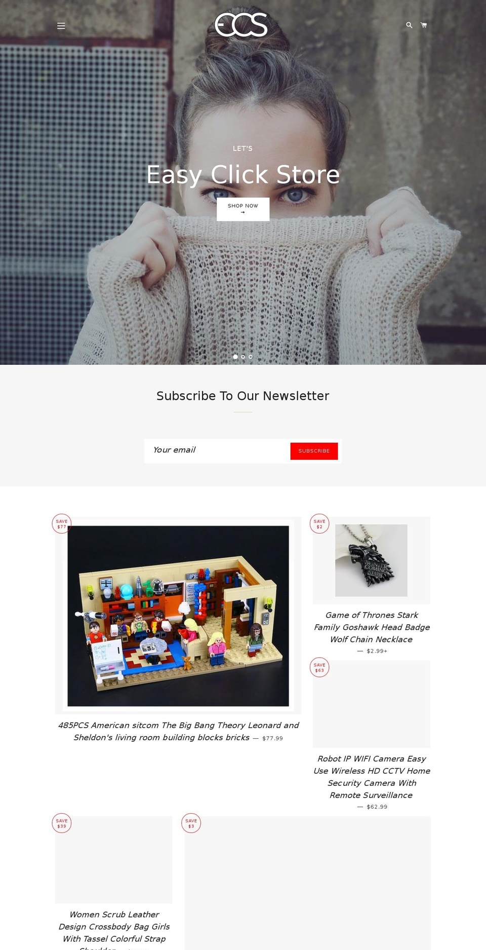 easyclickstore.com — Shopify storefront screenshot