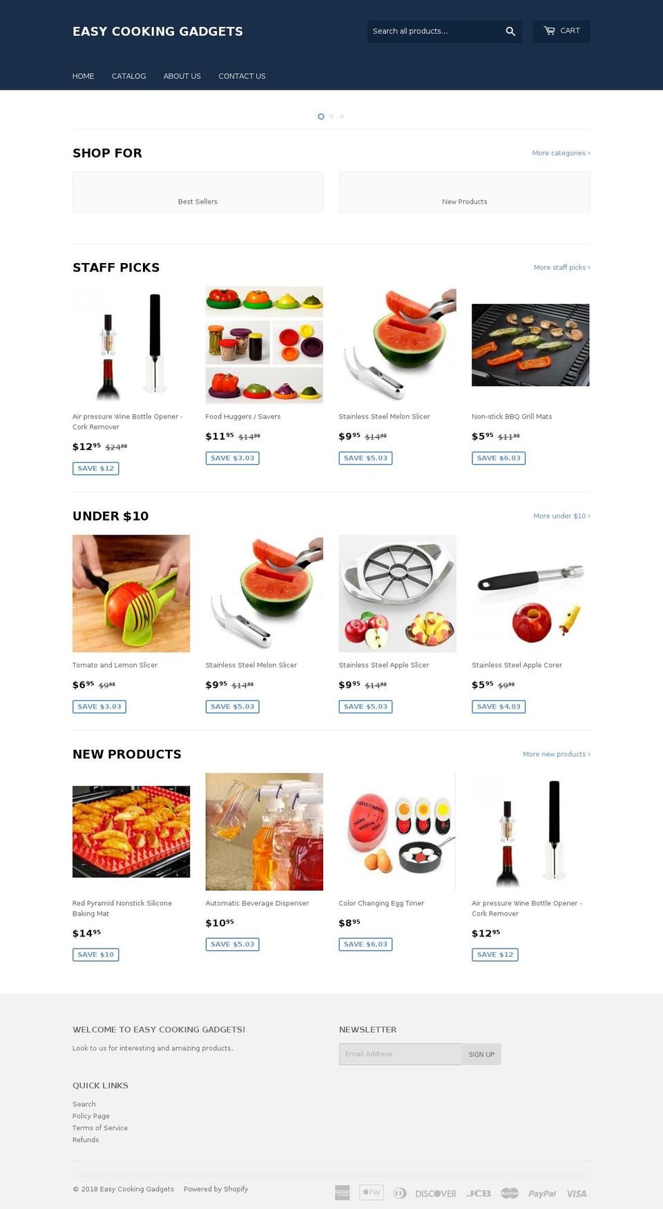easycookinggadgets.com — Shopify storefront screenshot
