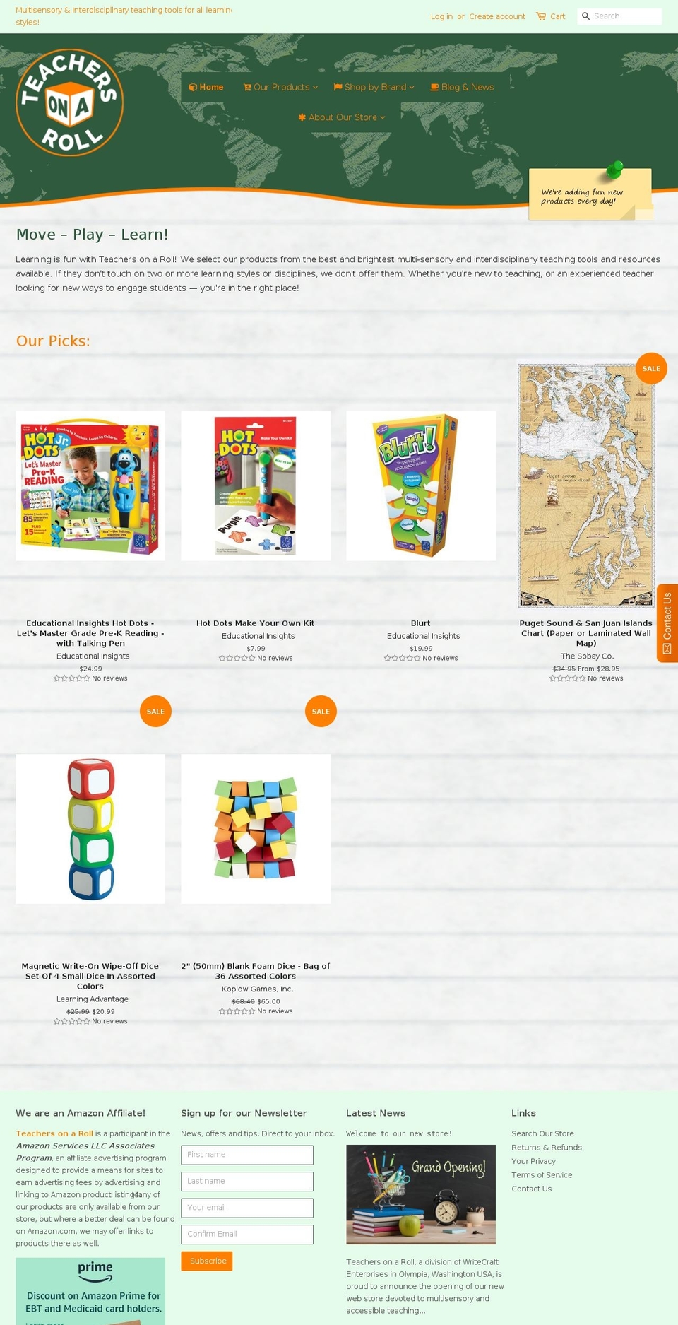 easyeslcubed.com — Shopify storefront screenshot
