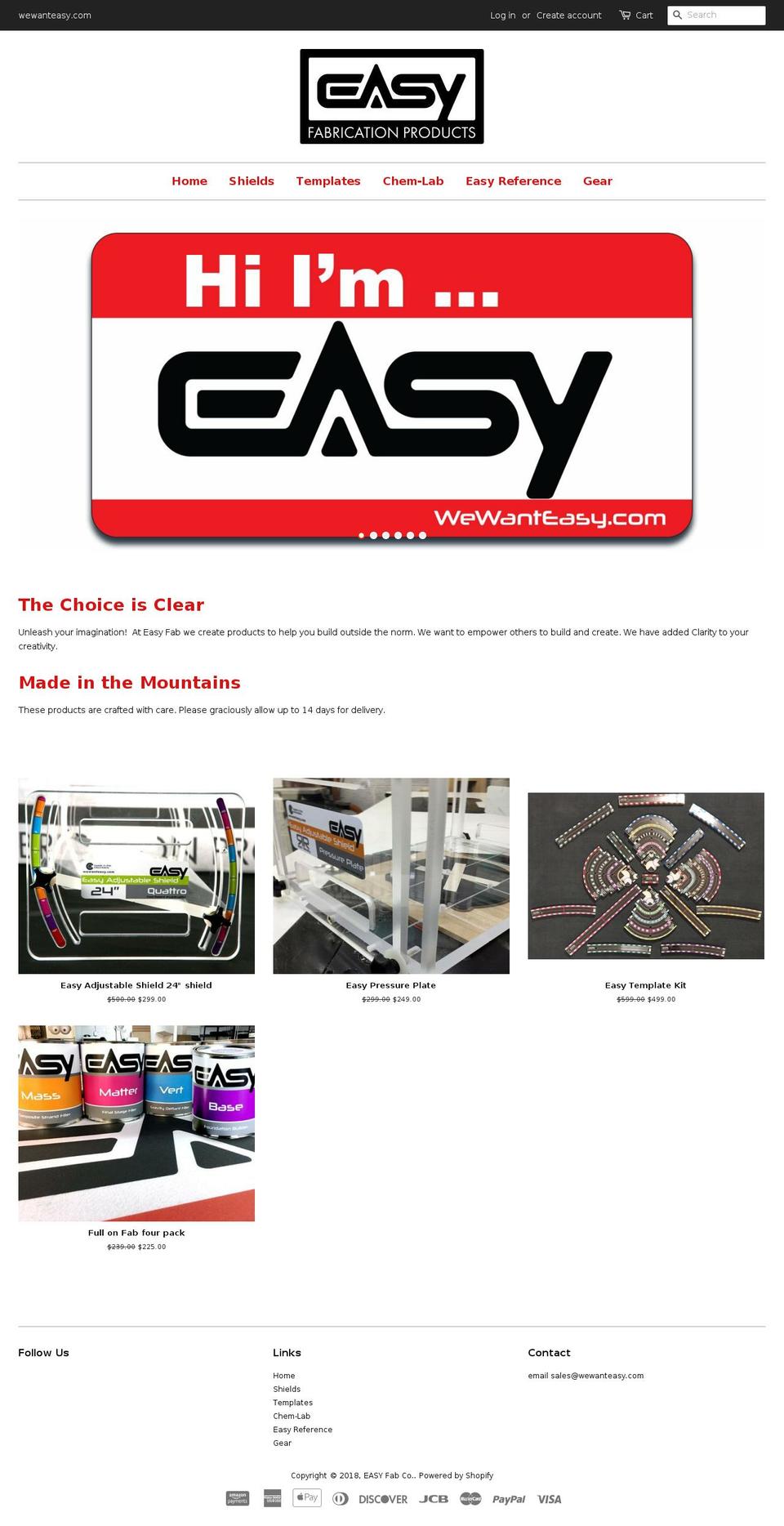 easyfabthis.com — Shopify storefront screenshot
