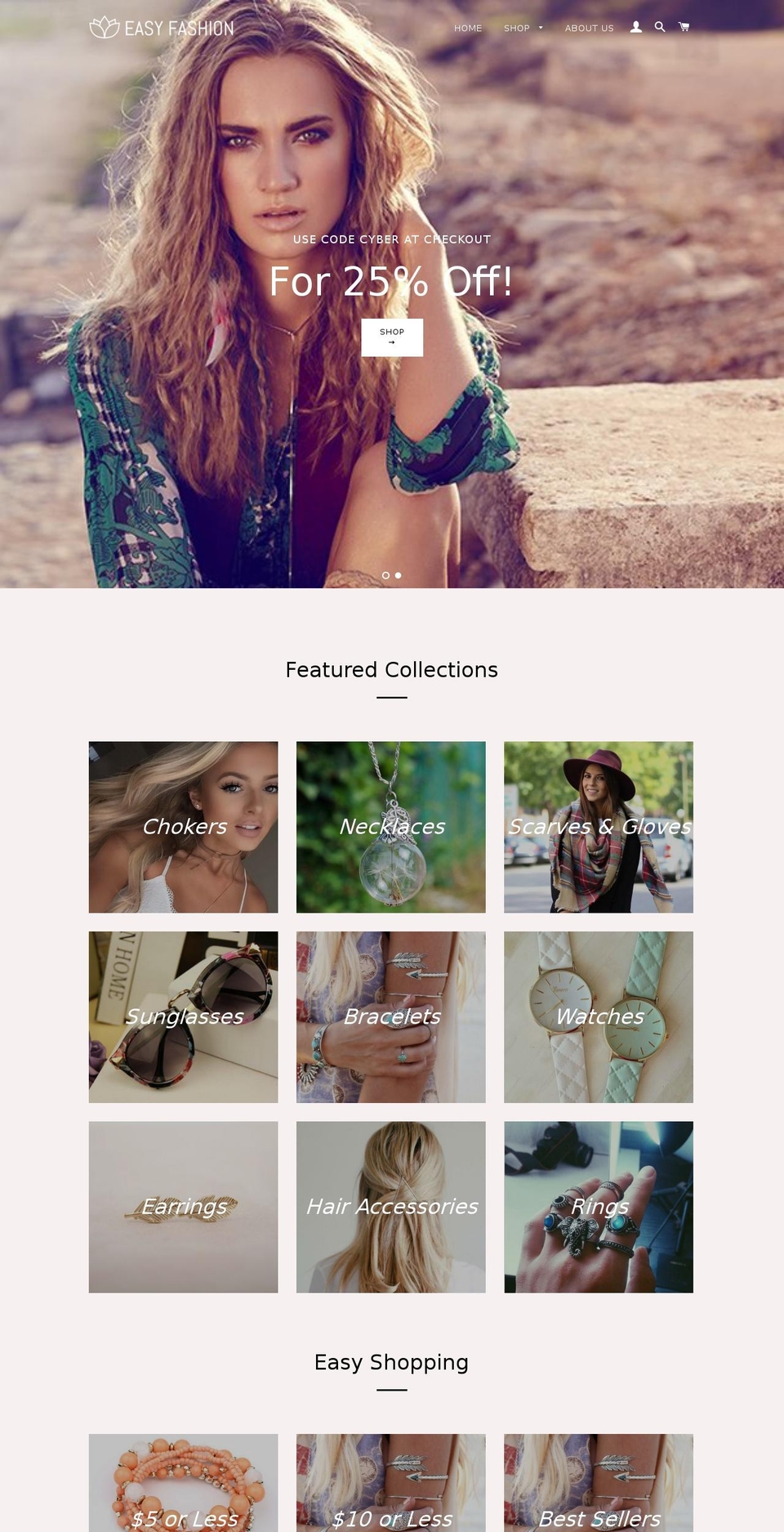 easyfashion.us shopify website screenshot