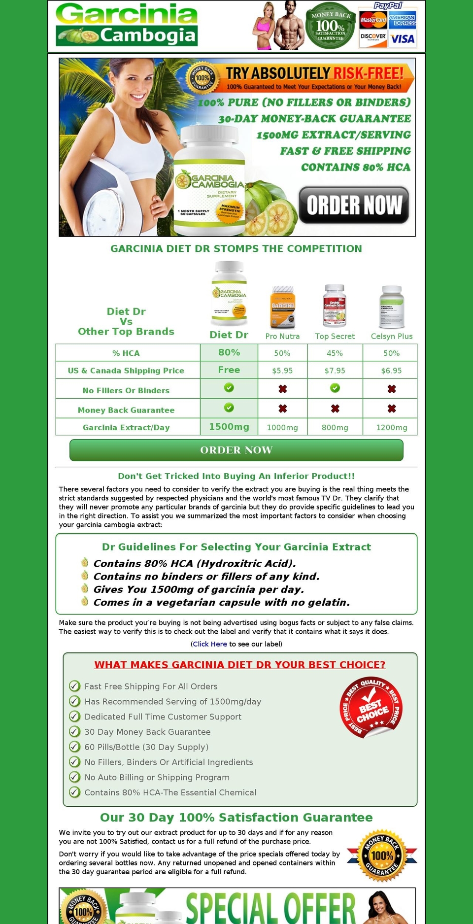 easyfitgarcinia.com shopify website screenshot