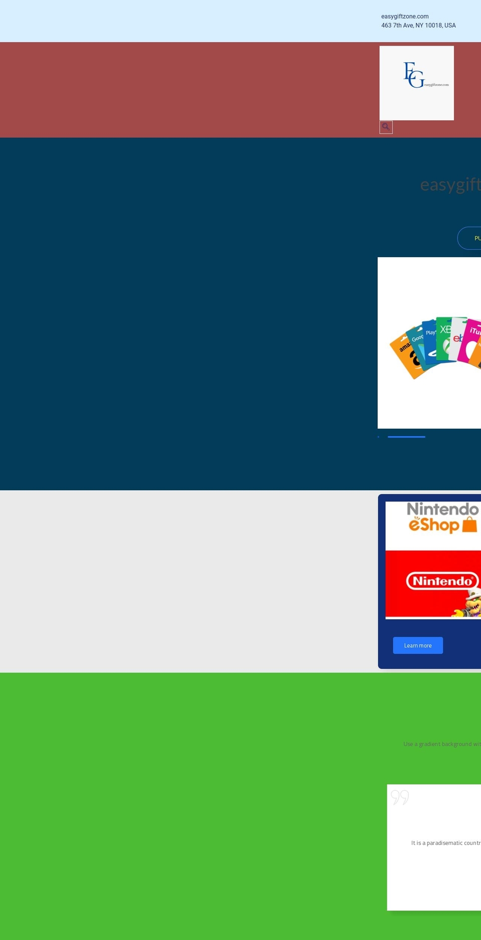 easygiftzone.com — Shopify storefront screenshot