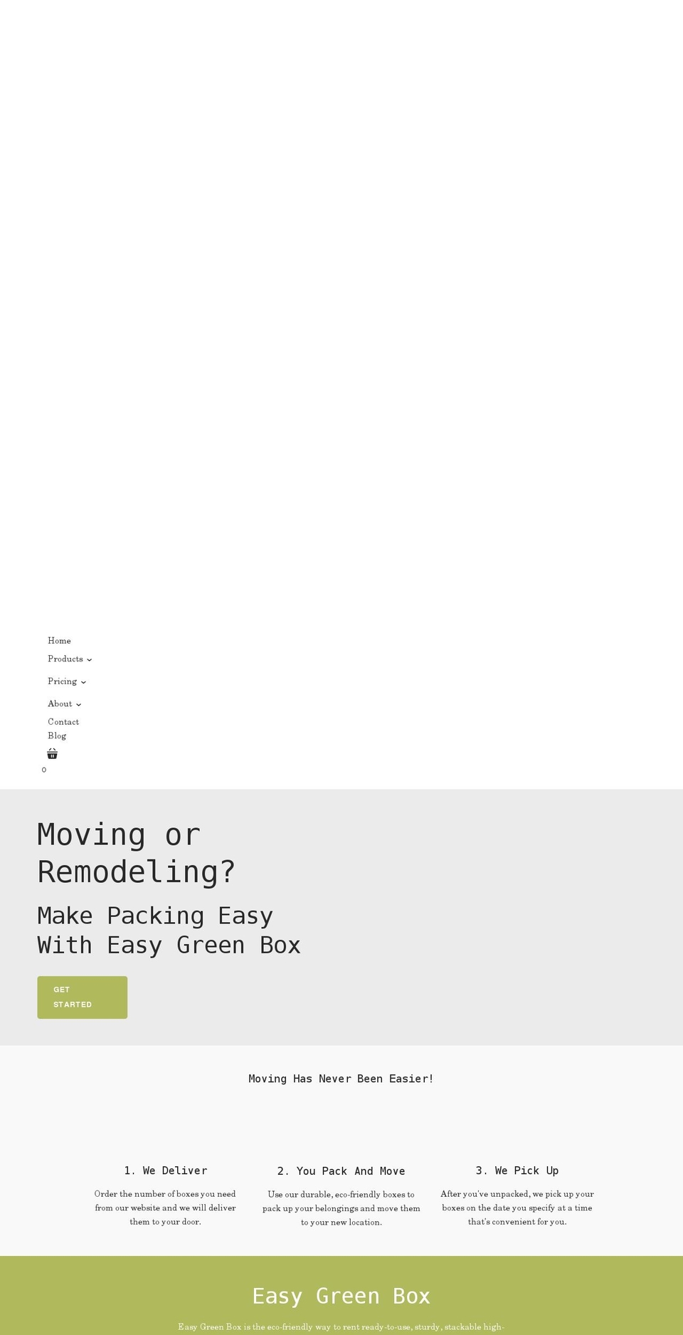 easygreenbox.com shopify website screenshot