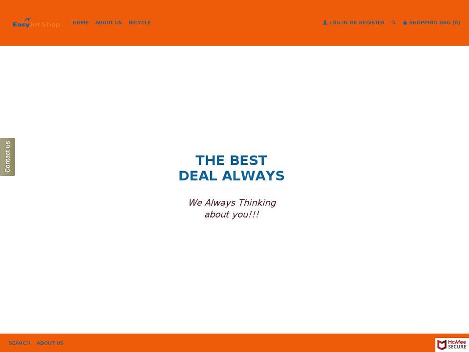 easyjetshop.com — Shopify storefront screenshot