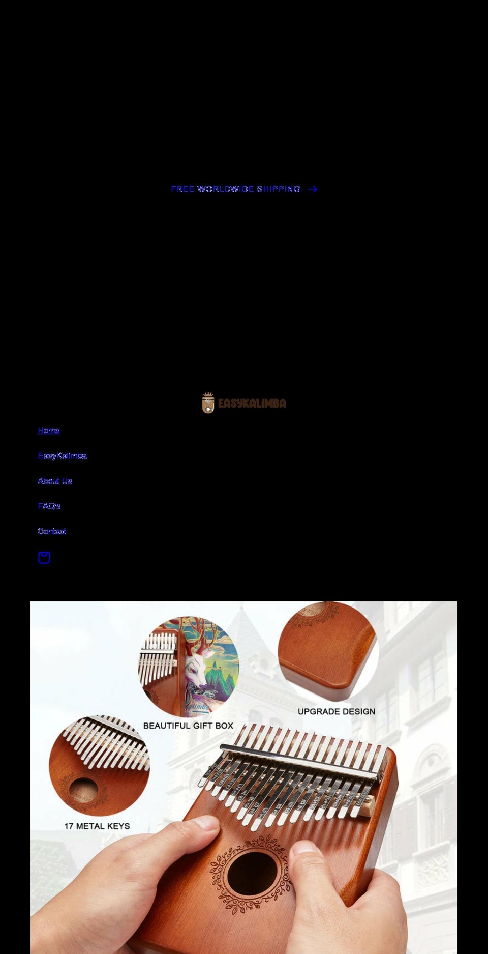 easykalimba.com shopify website screenshot