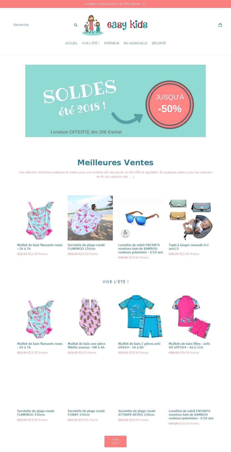 easykids.net shopify website screenshot