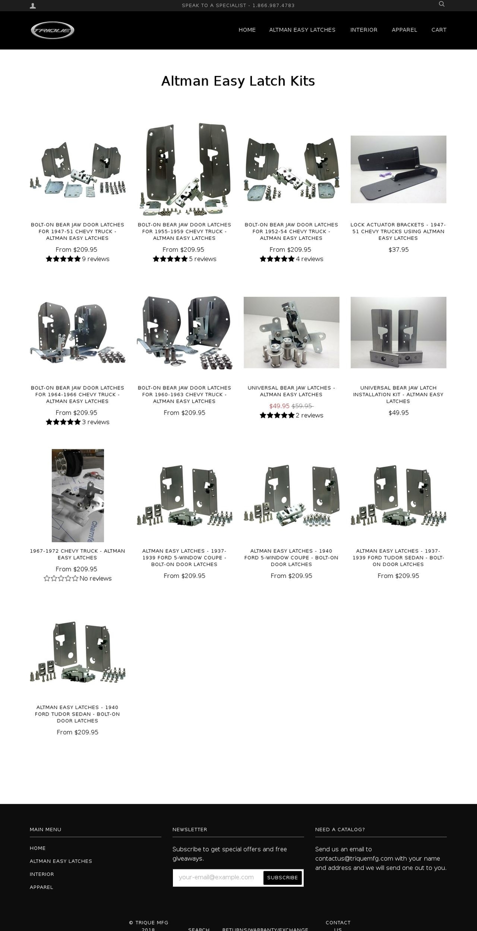 easylatches.com — Shopify storefront screenshot
