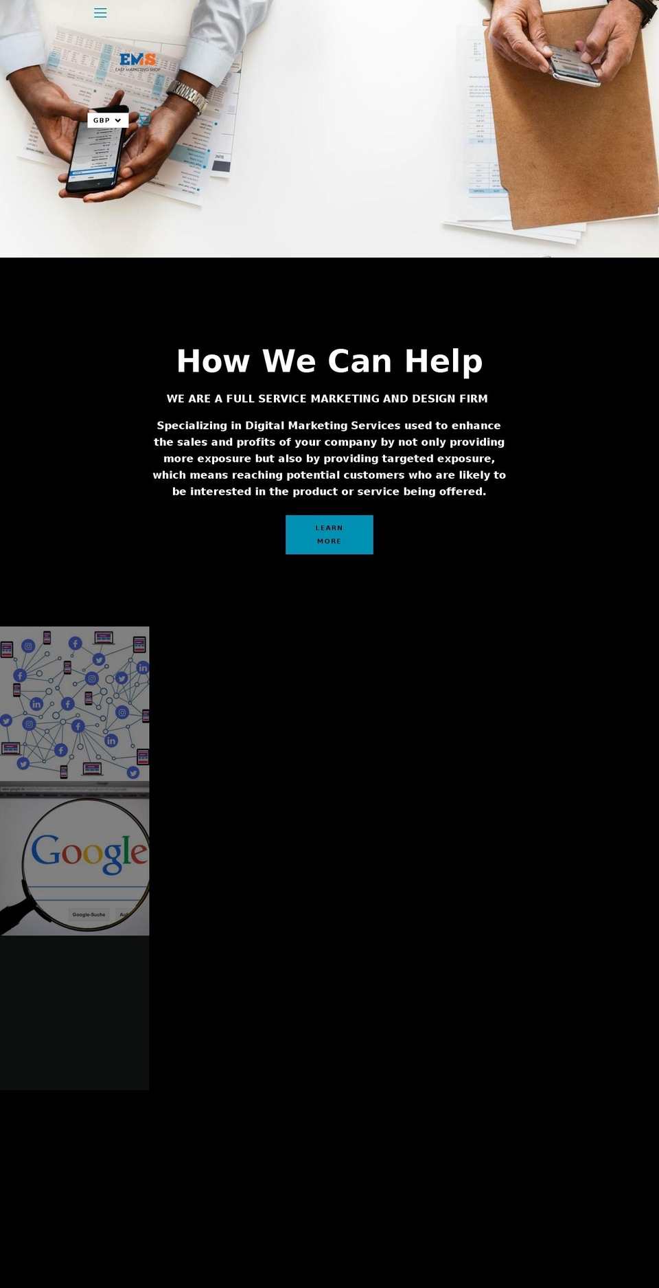 easymarketingshop.com — Shopify storefront screenshot