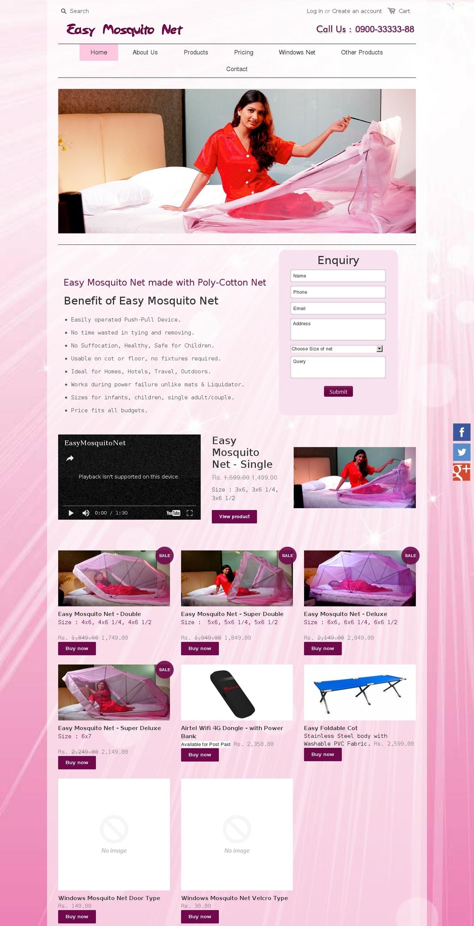 easymosquitonet.com shopify website screenshot