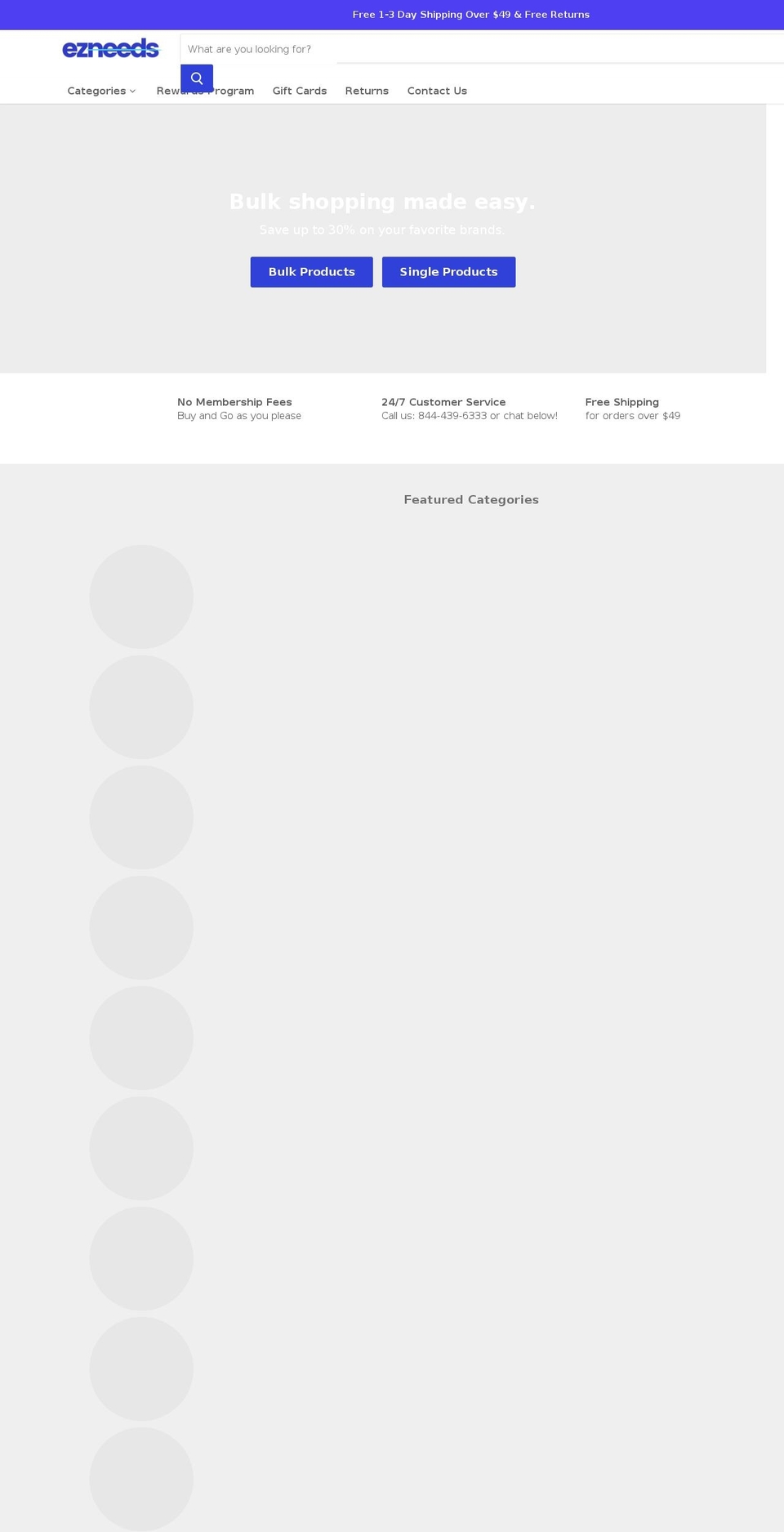 easyneeds.com — Shopify storefront screenshot