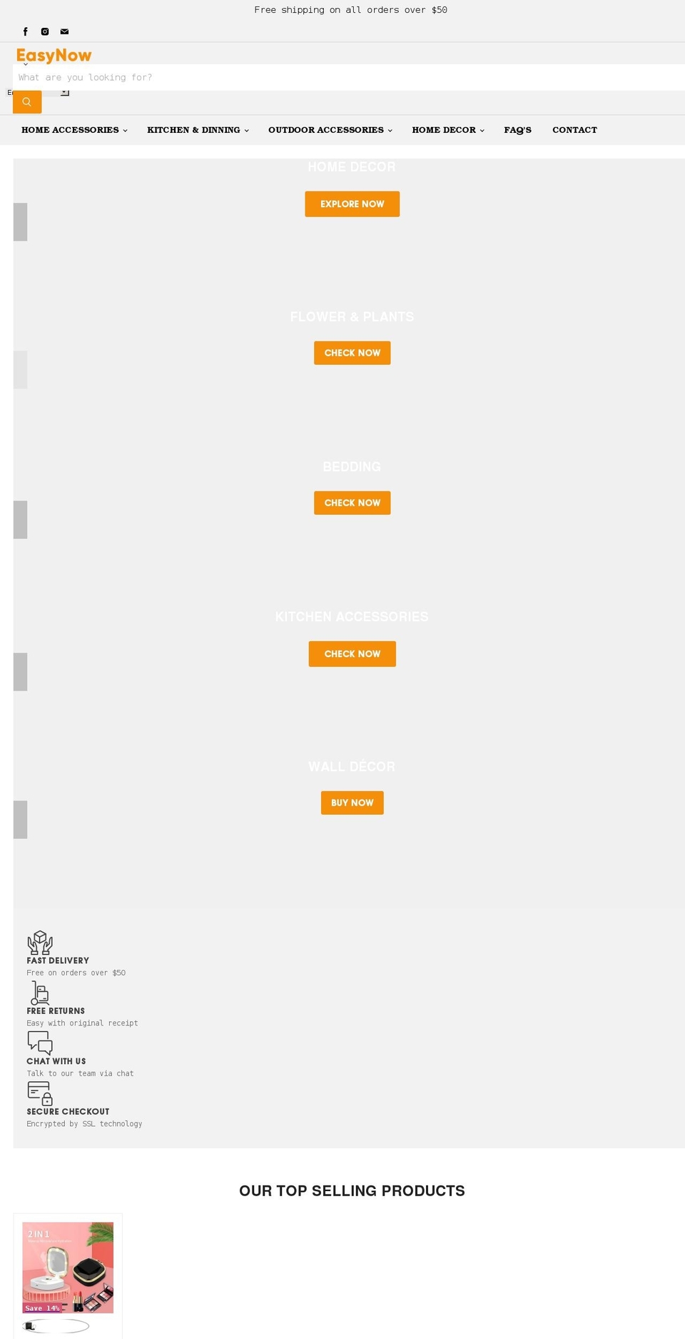 easynow.com shopify website screenshot