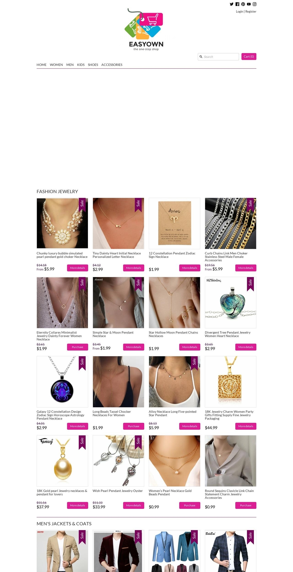easyownshop.com — Shopify storefront screenshot