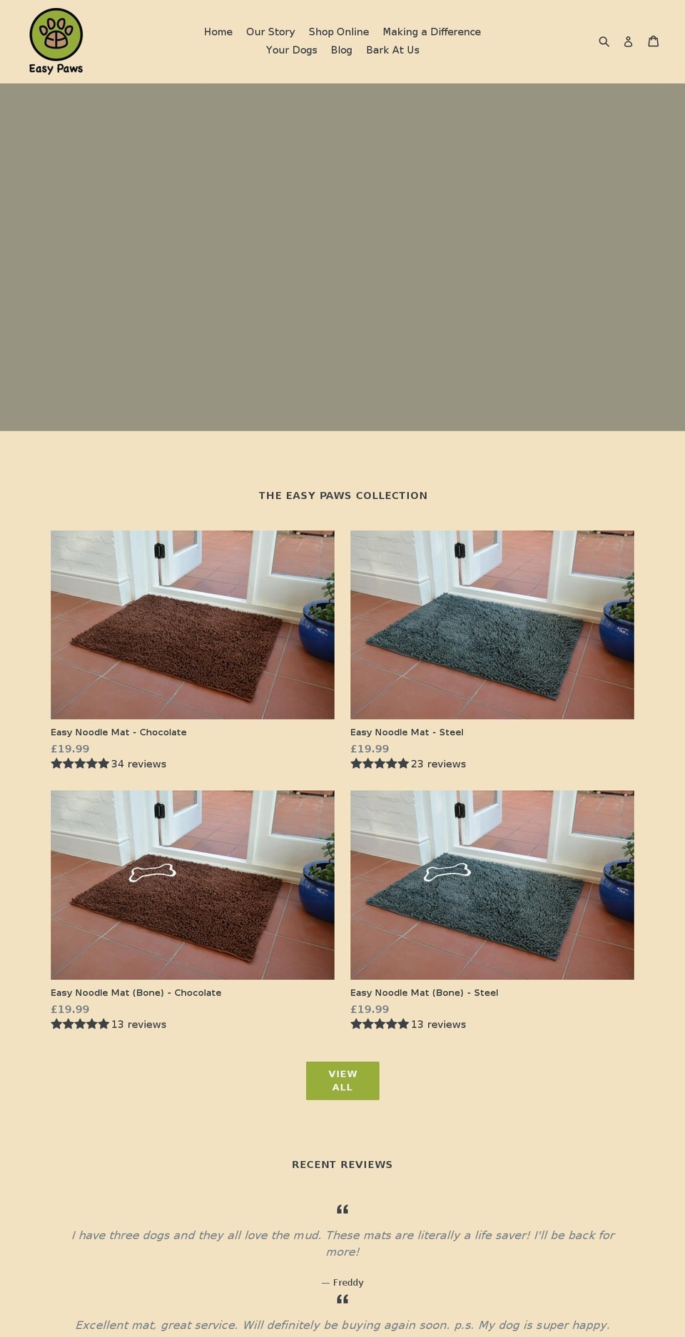 easypaws.net shopify website screenshot