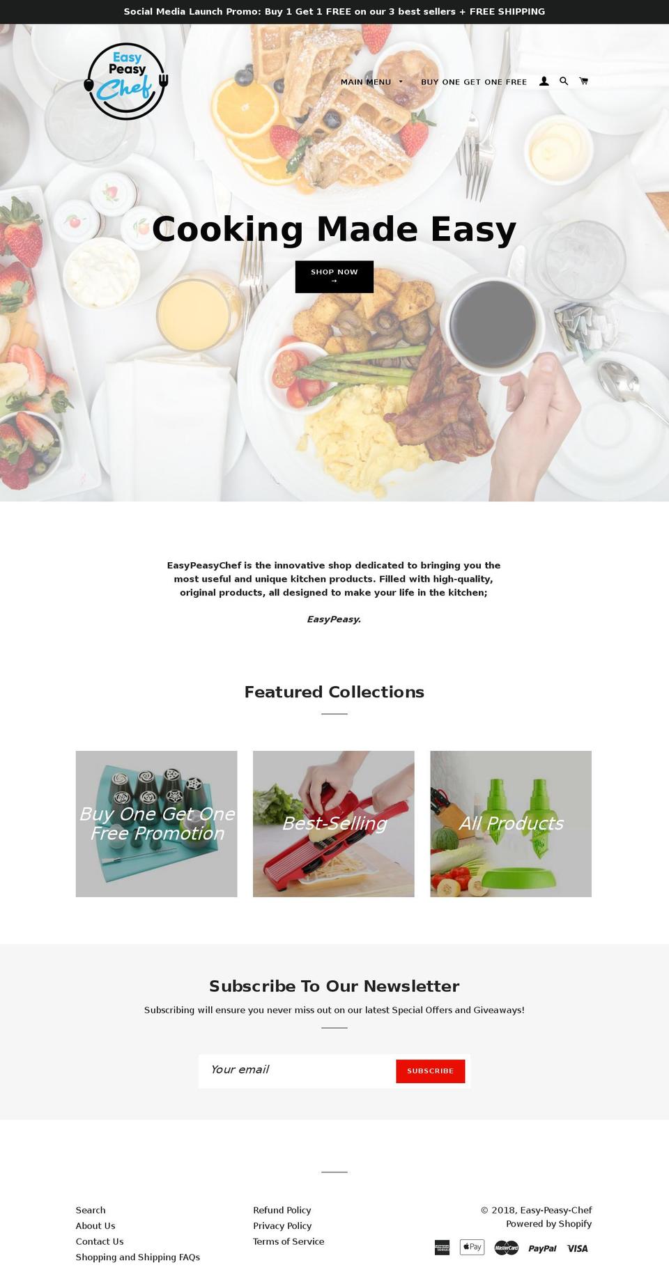 easypeasychef.com — Shopify storefront screenshot