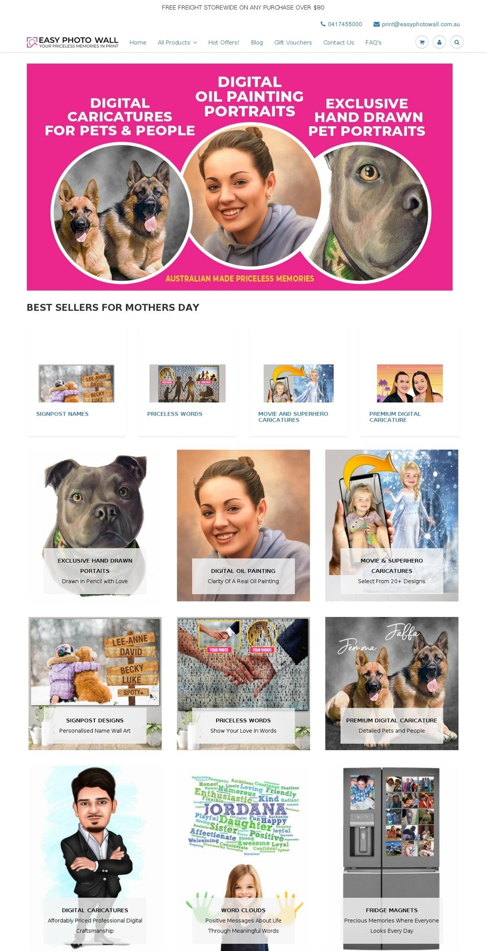 easyphotowall.com.au shopify website screenshot