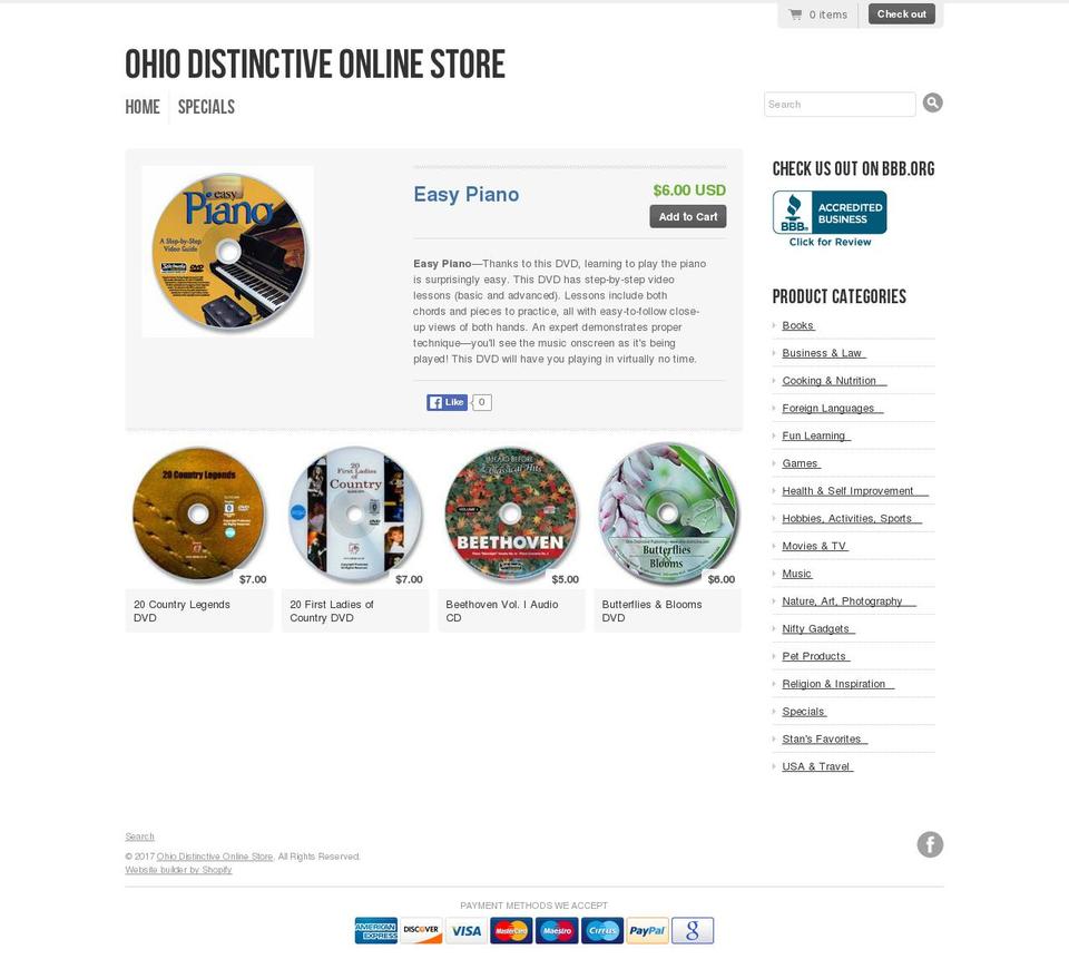 easypianodvd.com shopify website screenshot