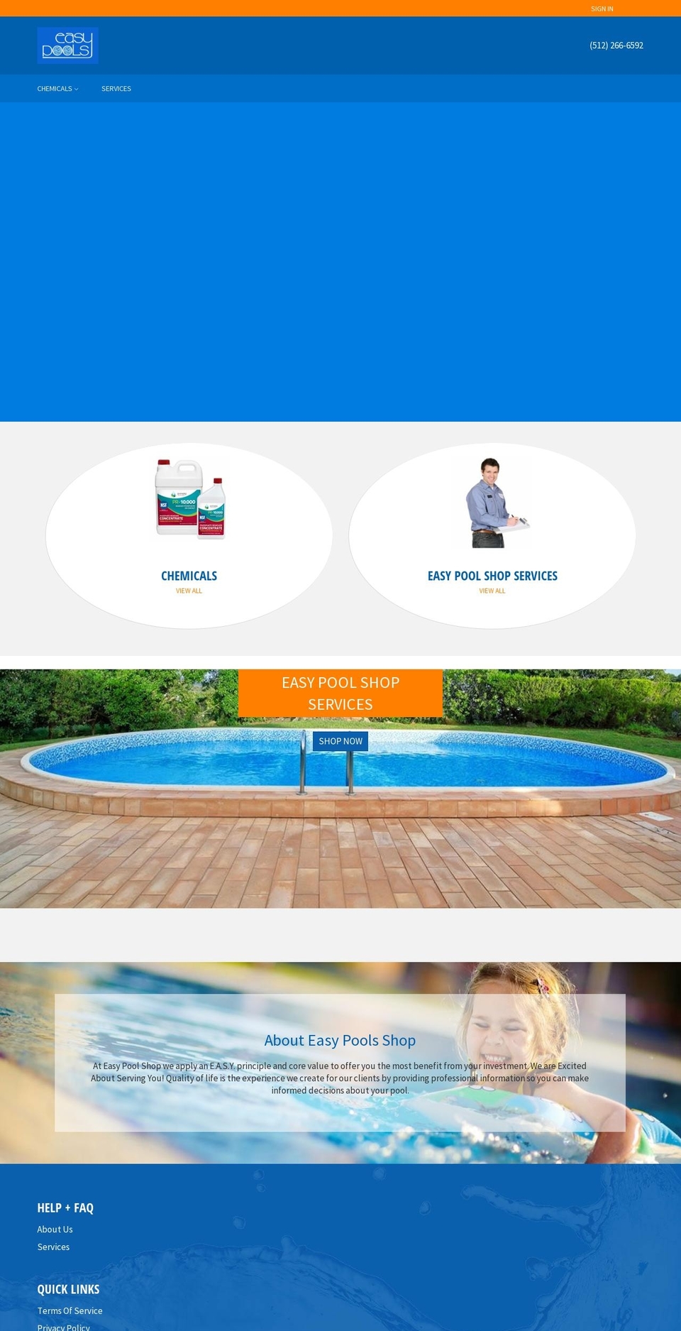 easypoolshop.com shopify website screenshot