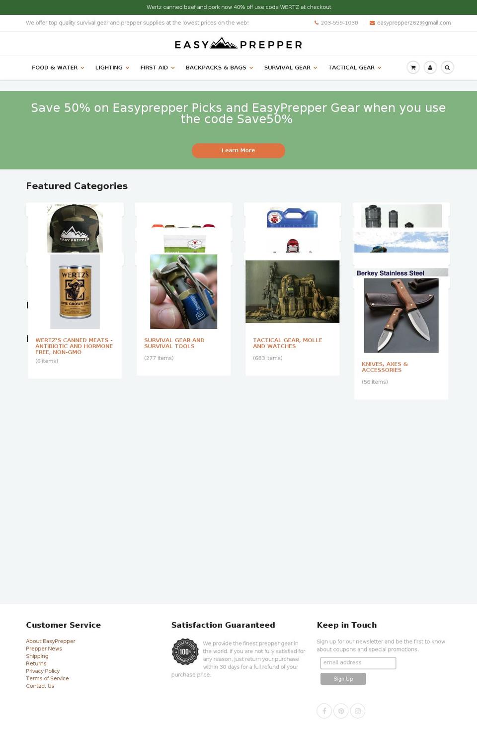 easyprepper.net shopify website screenshot