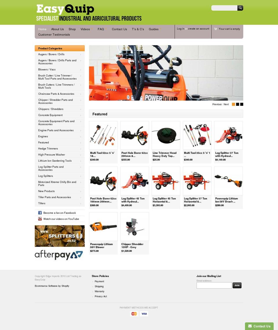 easyquip.co.nz shopify website screenshot