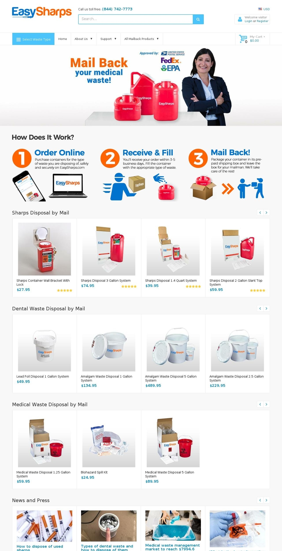 easysharps.com — Shopify storefront screenshot