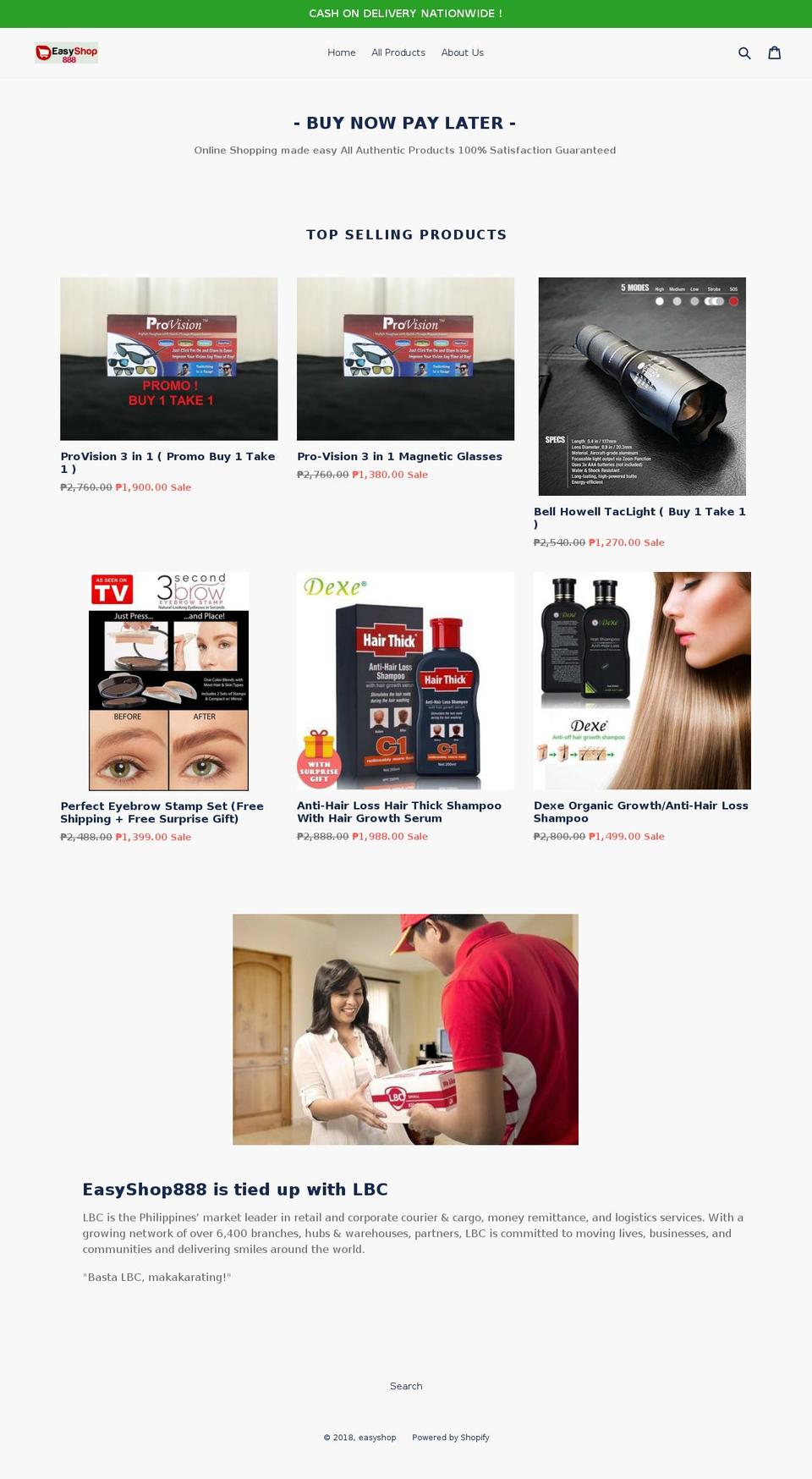 easyshop888.com shopify website screenshot