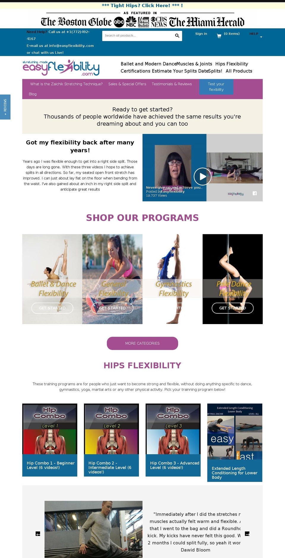 easystretching.com — Shopify storefront screenshot