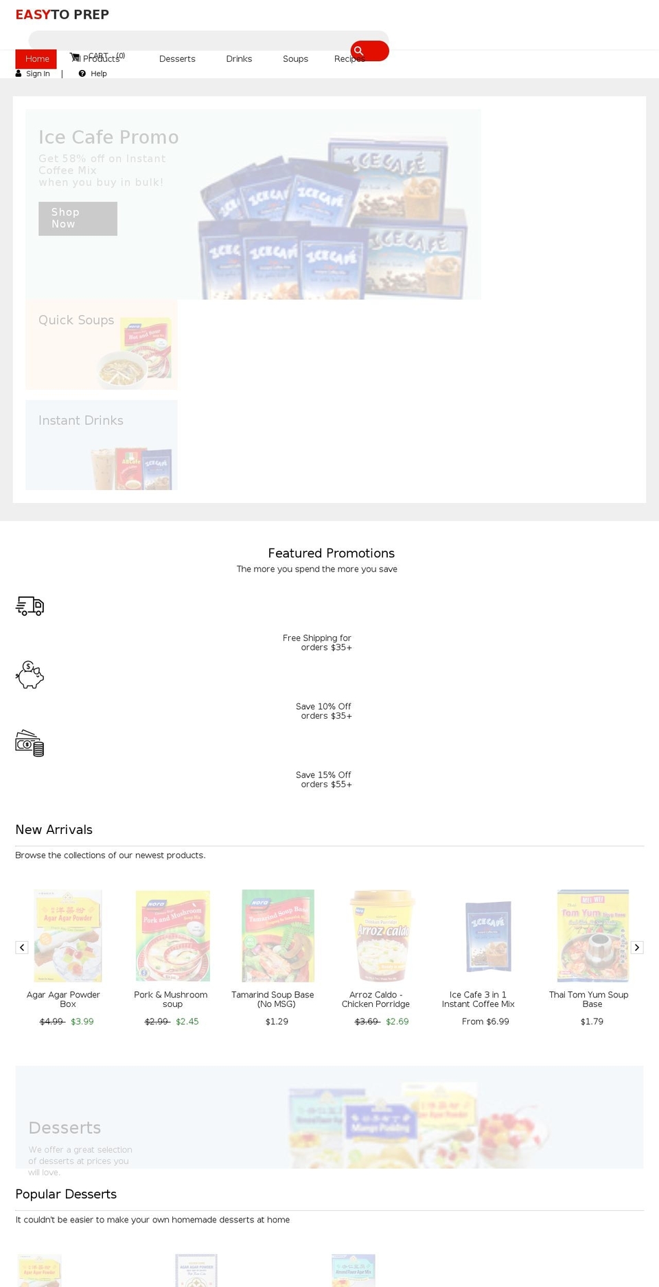 easytoprep.com shopify website screenshot