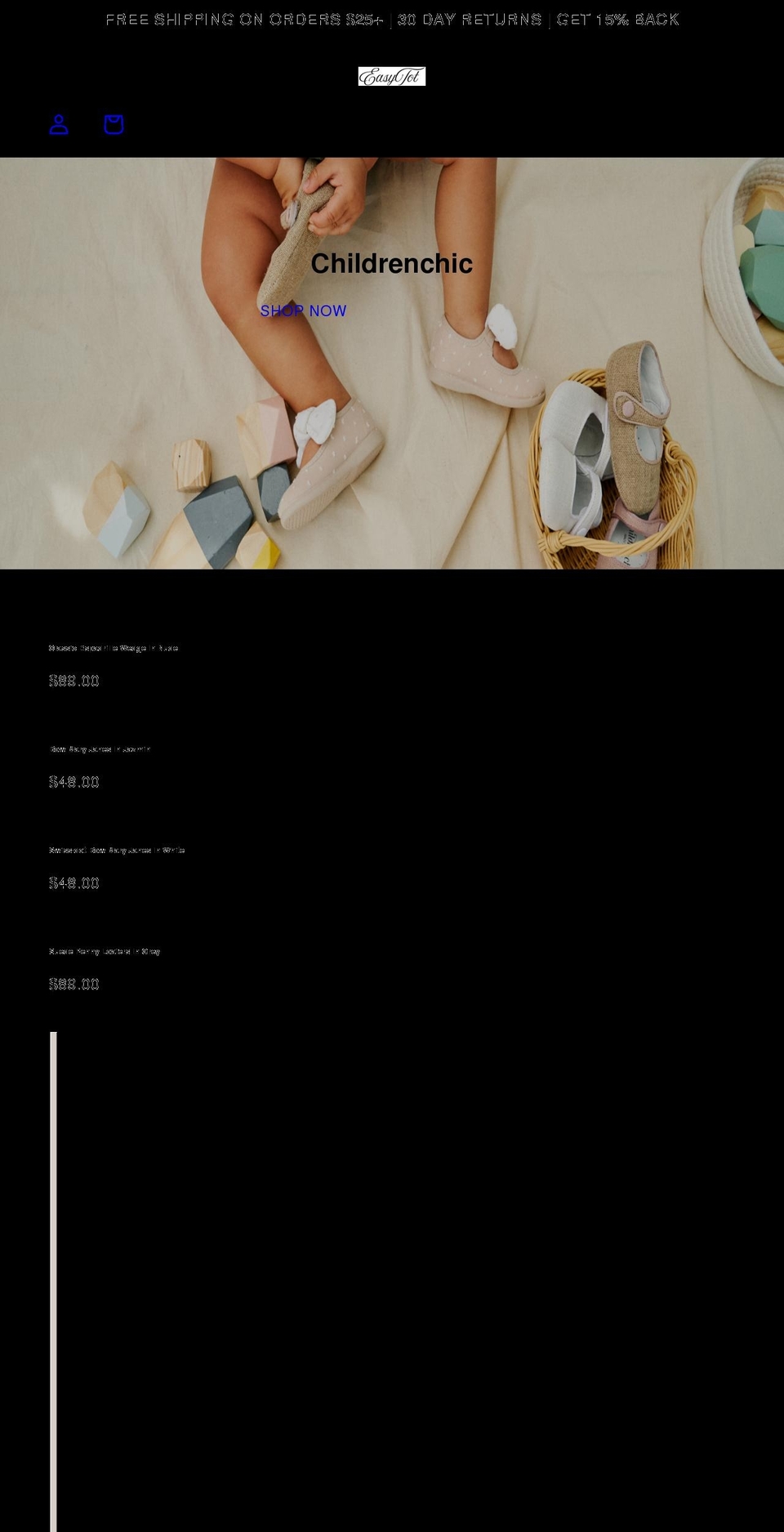 easytot.com shopify website screenshot