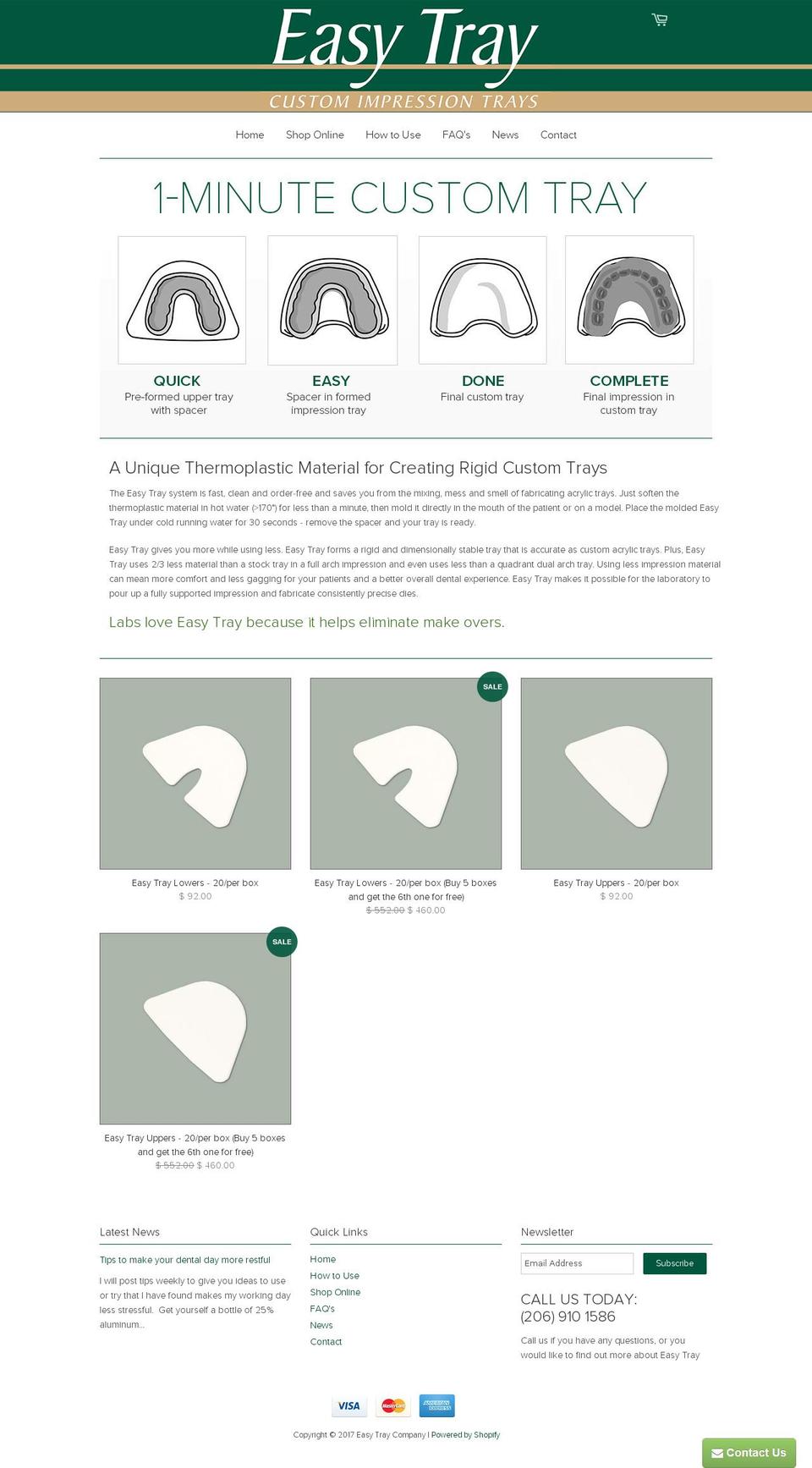 easytraydental.com shopify website screenshot