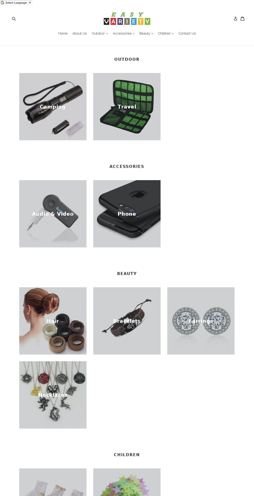 easyvariety.com — Shopify storefront screenshot