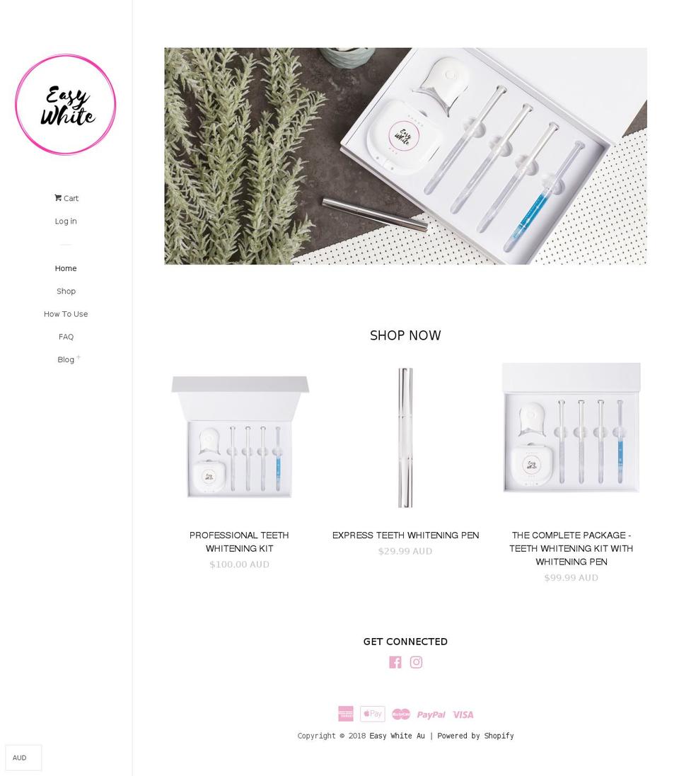 easywhiteau.com — Shopify storefront screenshot