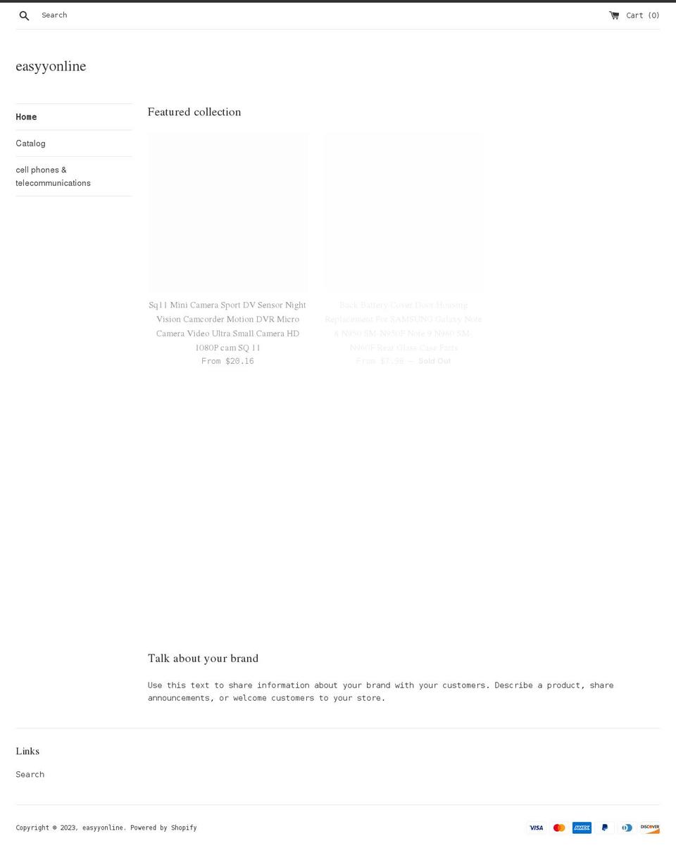 easyyonline.com shopify website screenshot