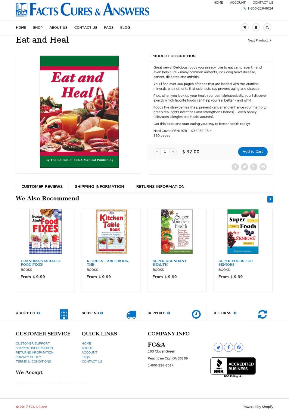 eatandheal.com shopify website screenshot