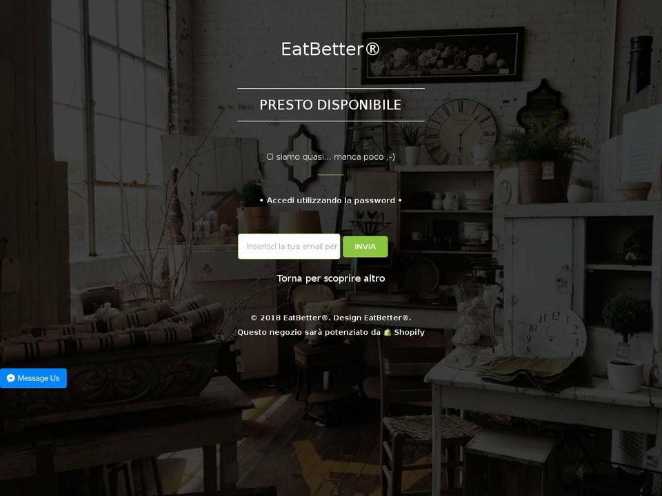 eatbetter.catering shopify website screenshot