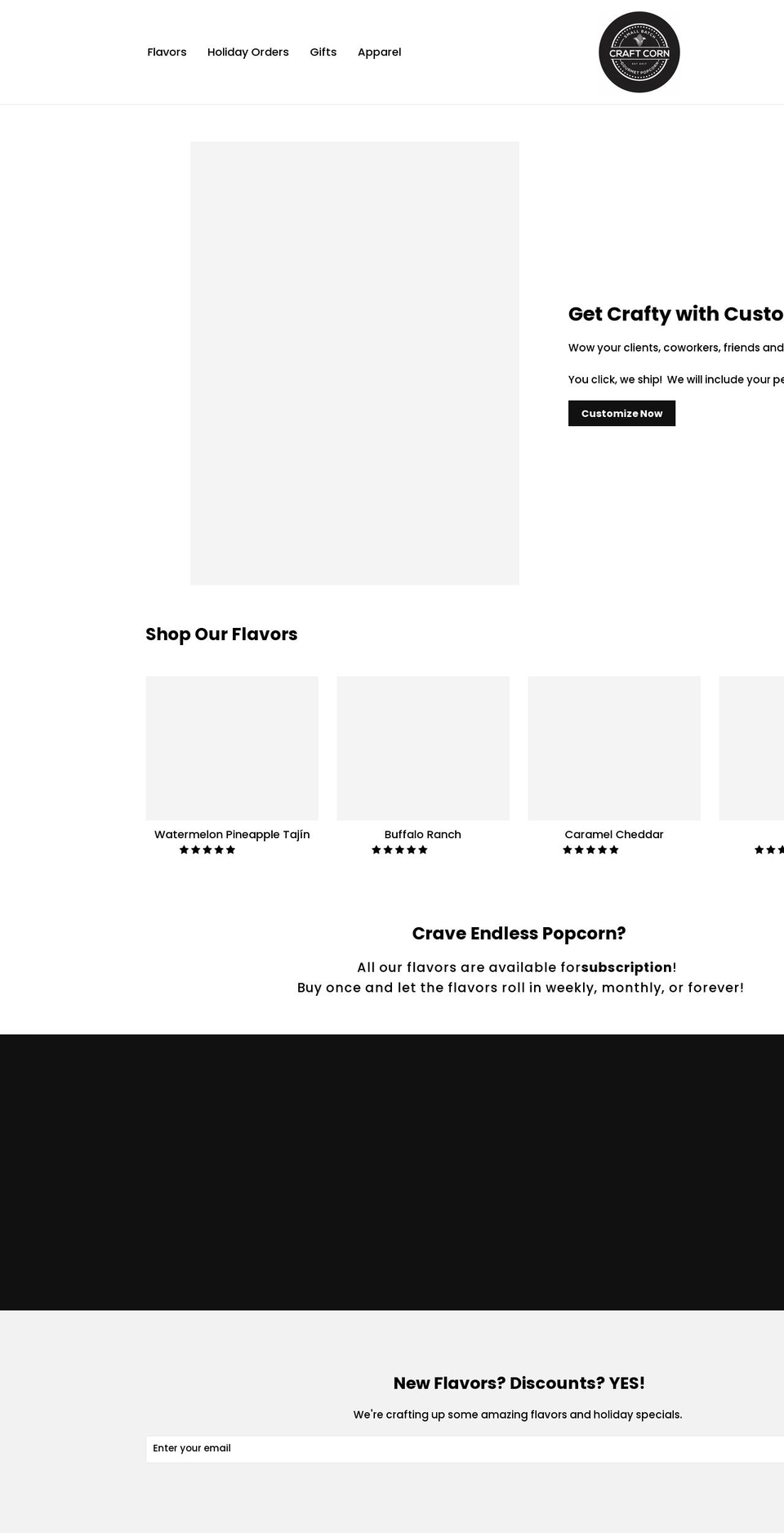 eatcraftcorn.com — Shopify storefront screenshot